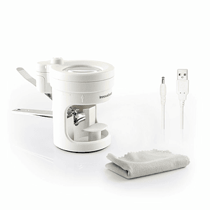 Cortaúñas con Luz LED, Lupa y Lima Clail InnovaGoods – Corte Preciso y Seguro con Aumento x8, Iluminación y Lima Metálica para Uñas Perfectas