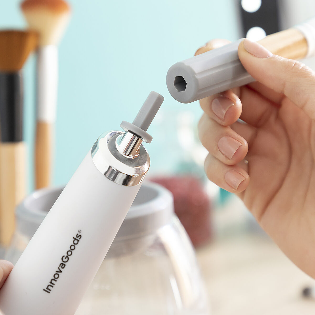 Limpiador y Secador Automático de Brochas de Maquillaje Maklin InnovaGoods – Higiene Profesional en 25 Segundos con 8 Adaptadores y Diseño Portátil 8