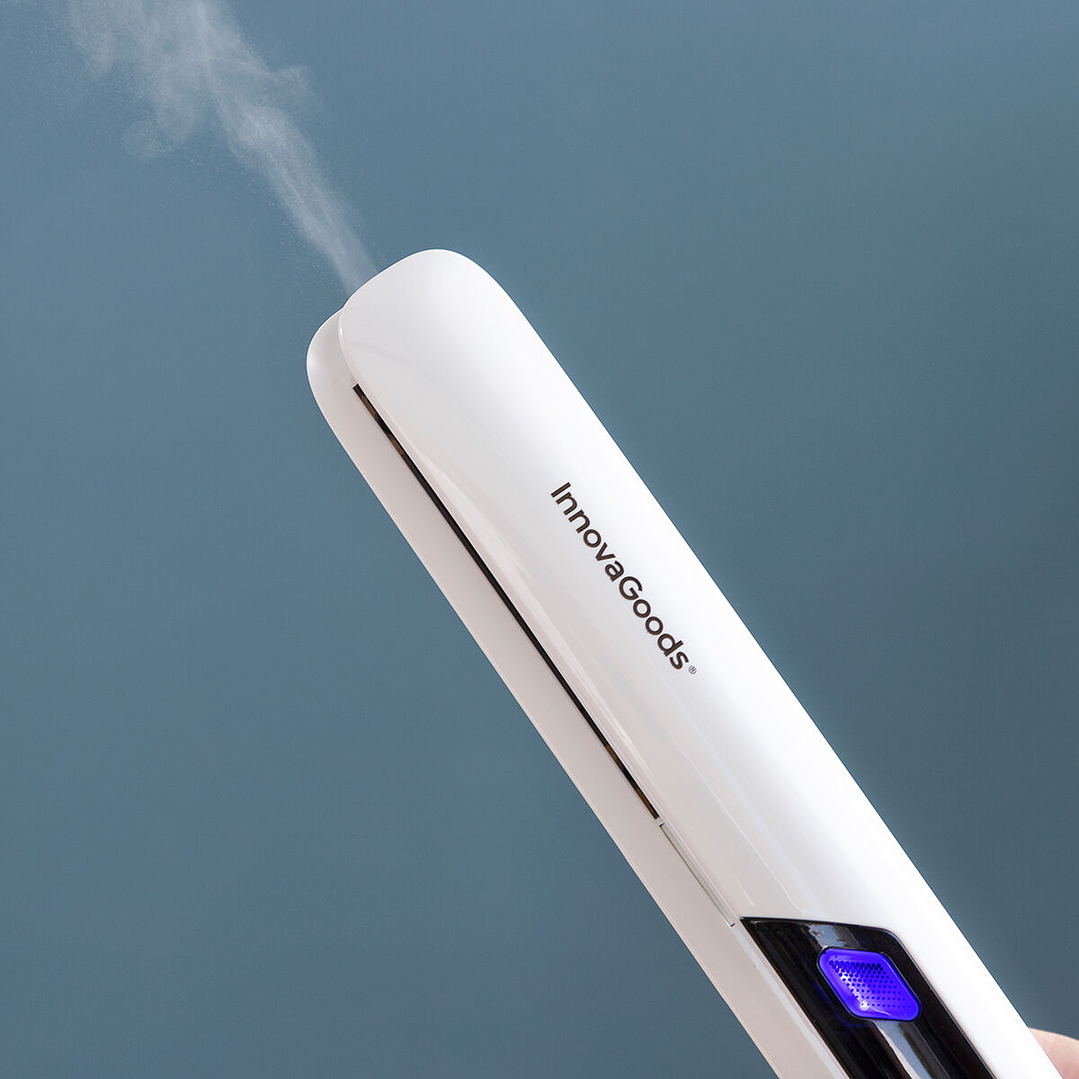 Plancha de Pelo Cerámica con Vapor Stemio InnovaGoods 36 W – Alisado Profesional con Placas 3D, Pantalla LED y Función Vapor para Cabello Suave y Sin Encrespamiento 6