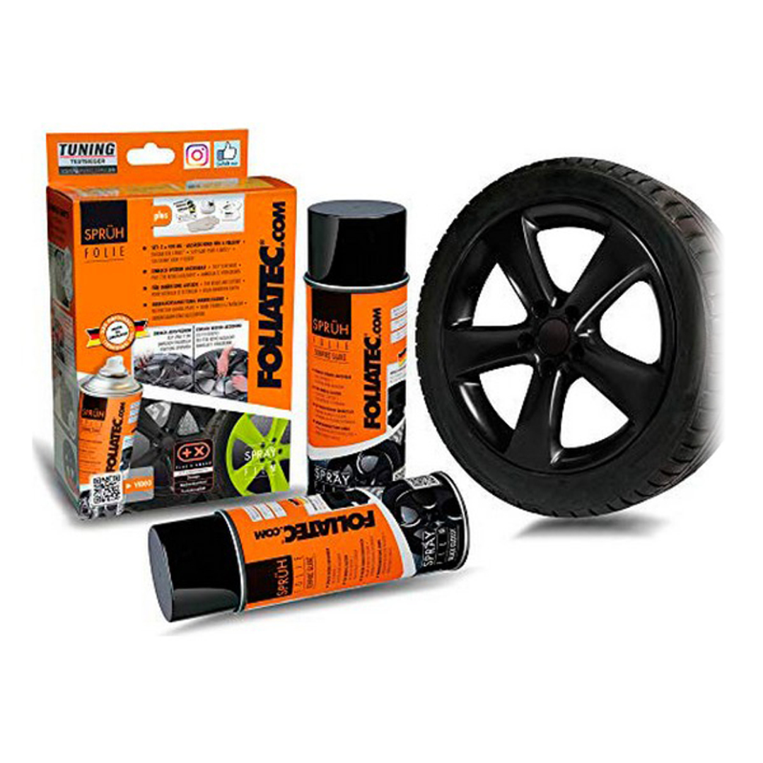 Goma Líquida Foliatec Negro Brillo 400 ml (2 uds) 1