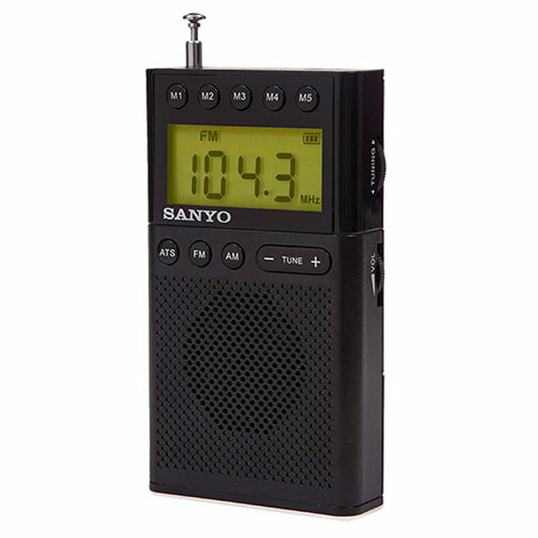 Radio Portátil Sanyo AM/FM Negro con Pilas 1