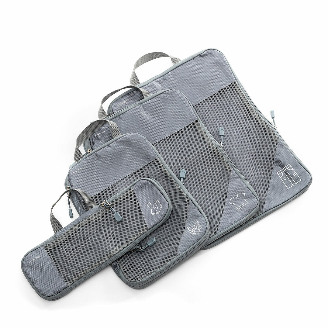 Bolsas de Compresión para Maleta Compakube InnovaGoods 4 Piezas Gris 1