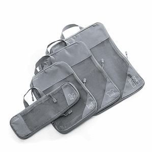 Bolsas de Compresión para Maleta Compakube InnovaGoods 4 Piezas Gris