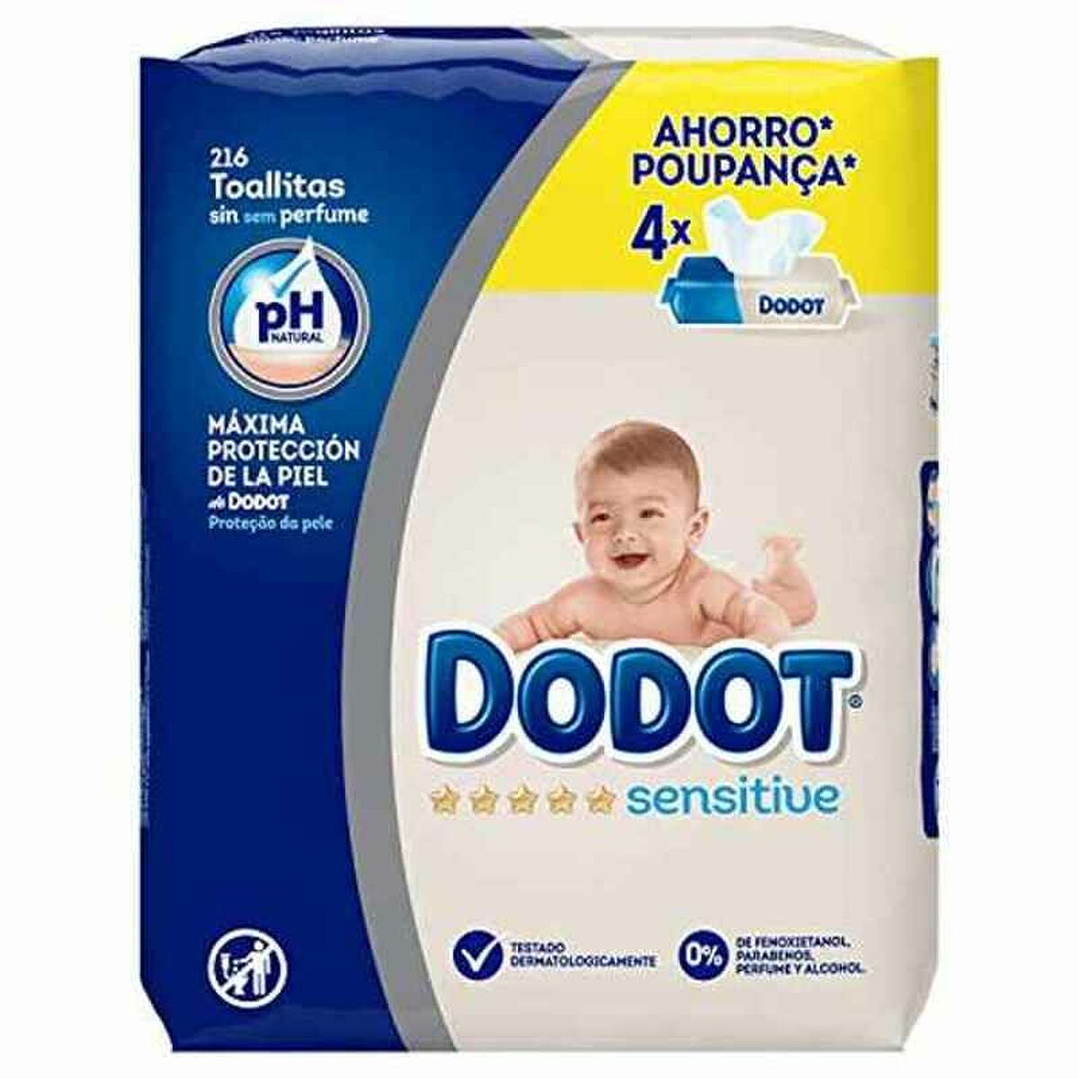 Toallitas Dodot Sensitive pH Natural 216 Unidades Bebé 1