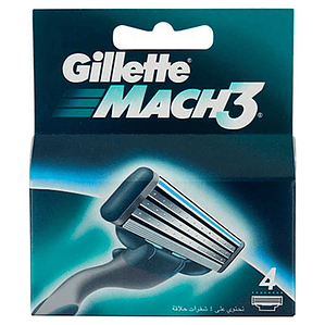 Recambio Cuchillas Gillette Mach3 3 Aspas 4 Unidades