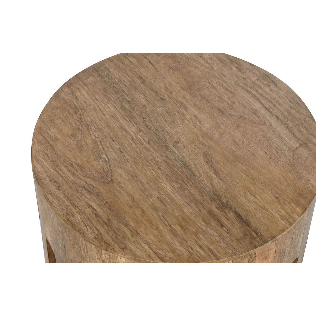 Mesa Auxiliar Home ESPRIT Madera de Mango Marrón 46x46x38 cm 2