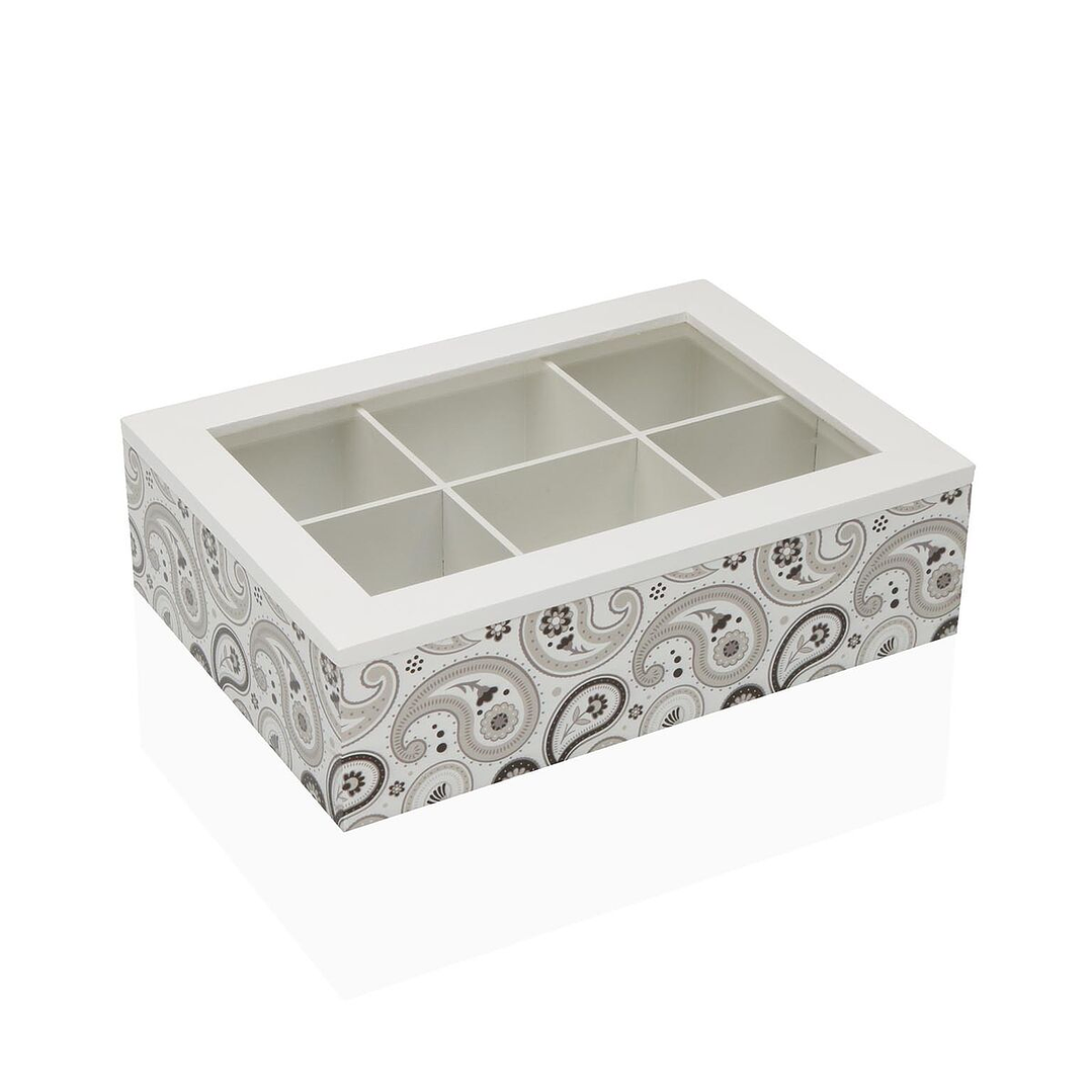 Caja para Infusiones Versa GLOBB Madera Blanca – Diseño y Organización 1