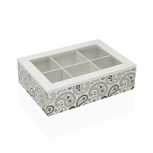 Caja para Infusiones Versa GLOBB Madera Blanca – Diseño y Organización
