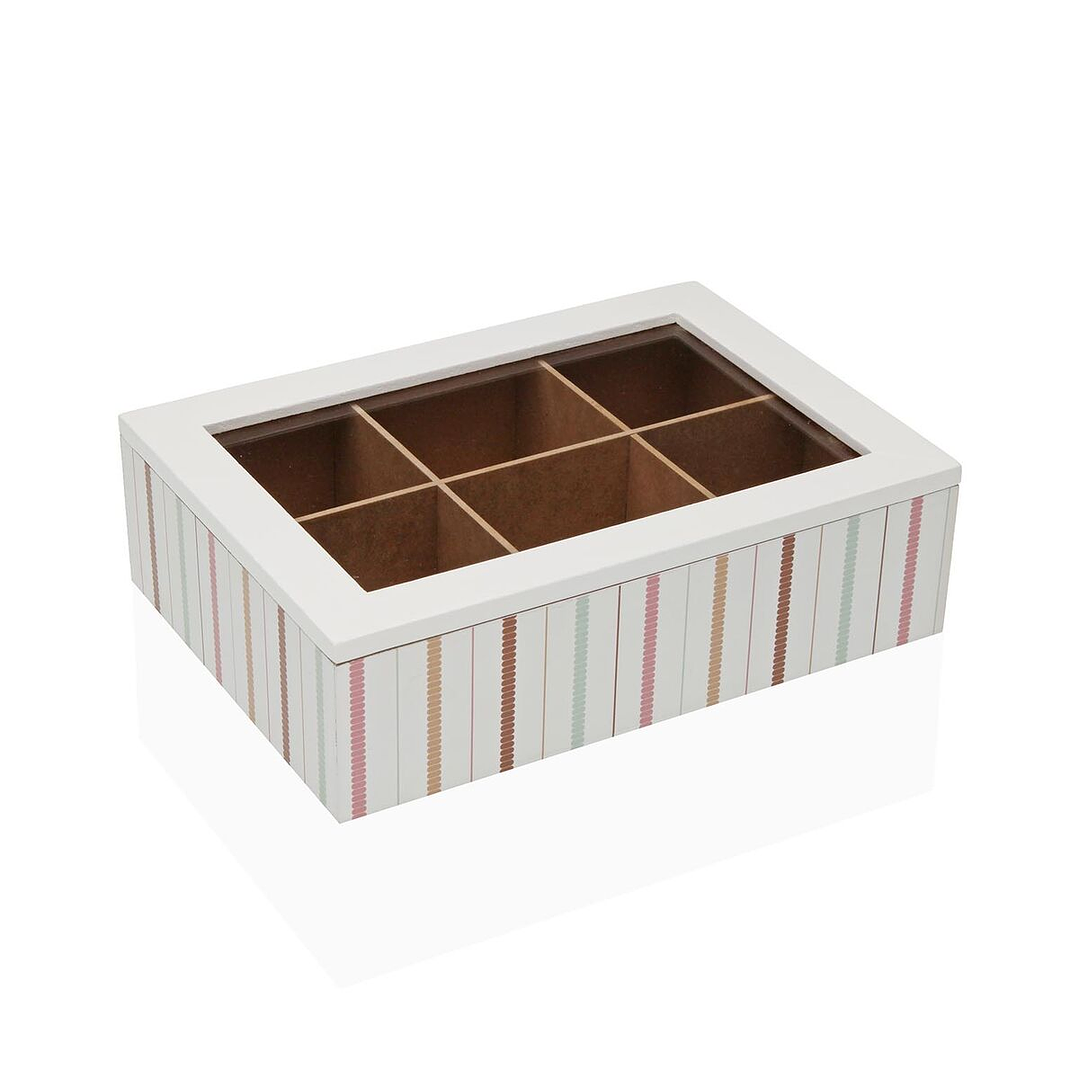 Caja para Infusiones Versa FLINT Madera Blanca – Orden y Estilo 1