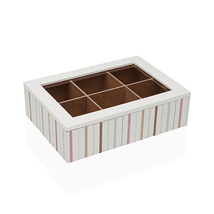 Caja para Infusiones Versa FLINT Madera Blanca – Orden y Estilo