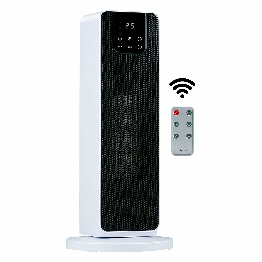 Calefactor Alpina Cerámico 2000W con Termostato y Oscilación 1