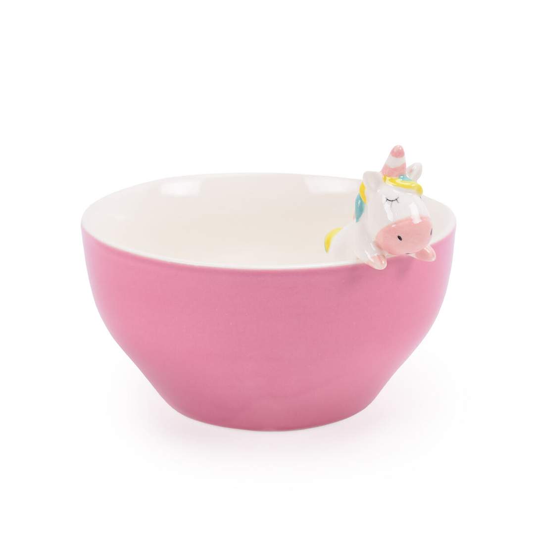 Cuenco Versa Rosa Porcelana Diseño Unicornio 15 cm 1