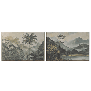 Cuadro Home ESPRIT Oriental Azul Verde 120 cm (2 uds)