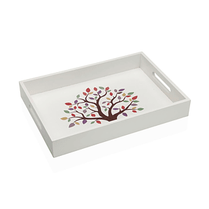 Bandeja Versa TREE Blanca Madera MDF 34 cm