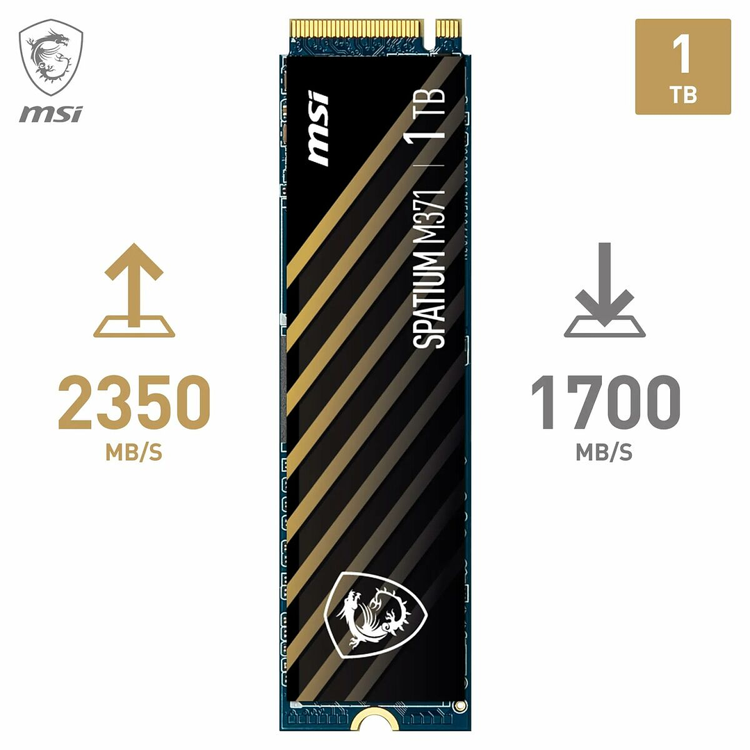 Disco Duro SSD MSI SPATIUM M371 1 TB M.2 NVMe 2