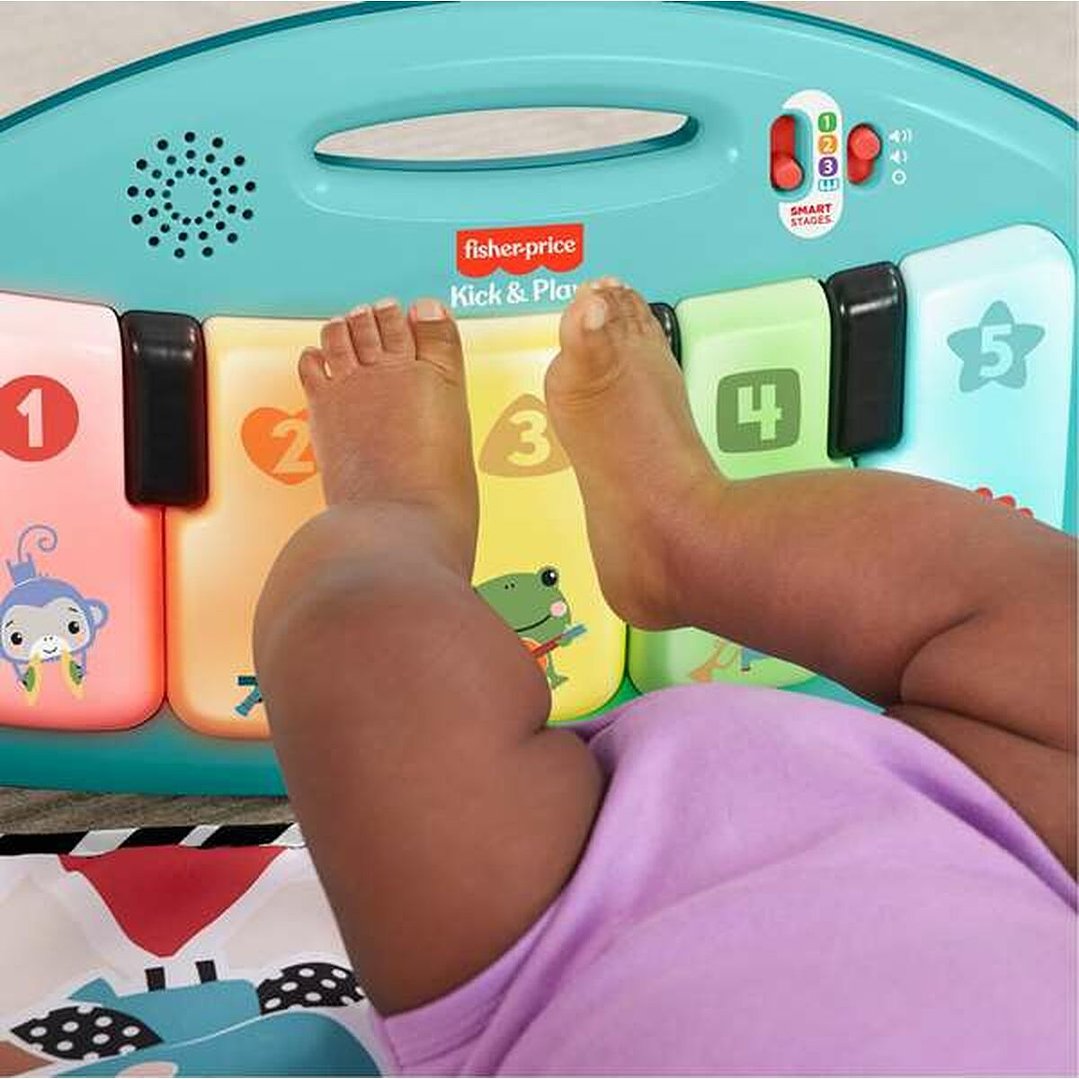 Alfombra de Juego Fisher-Price Kick and Play Piano Bebé 4