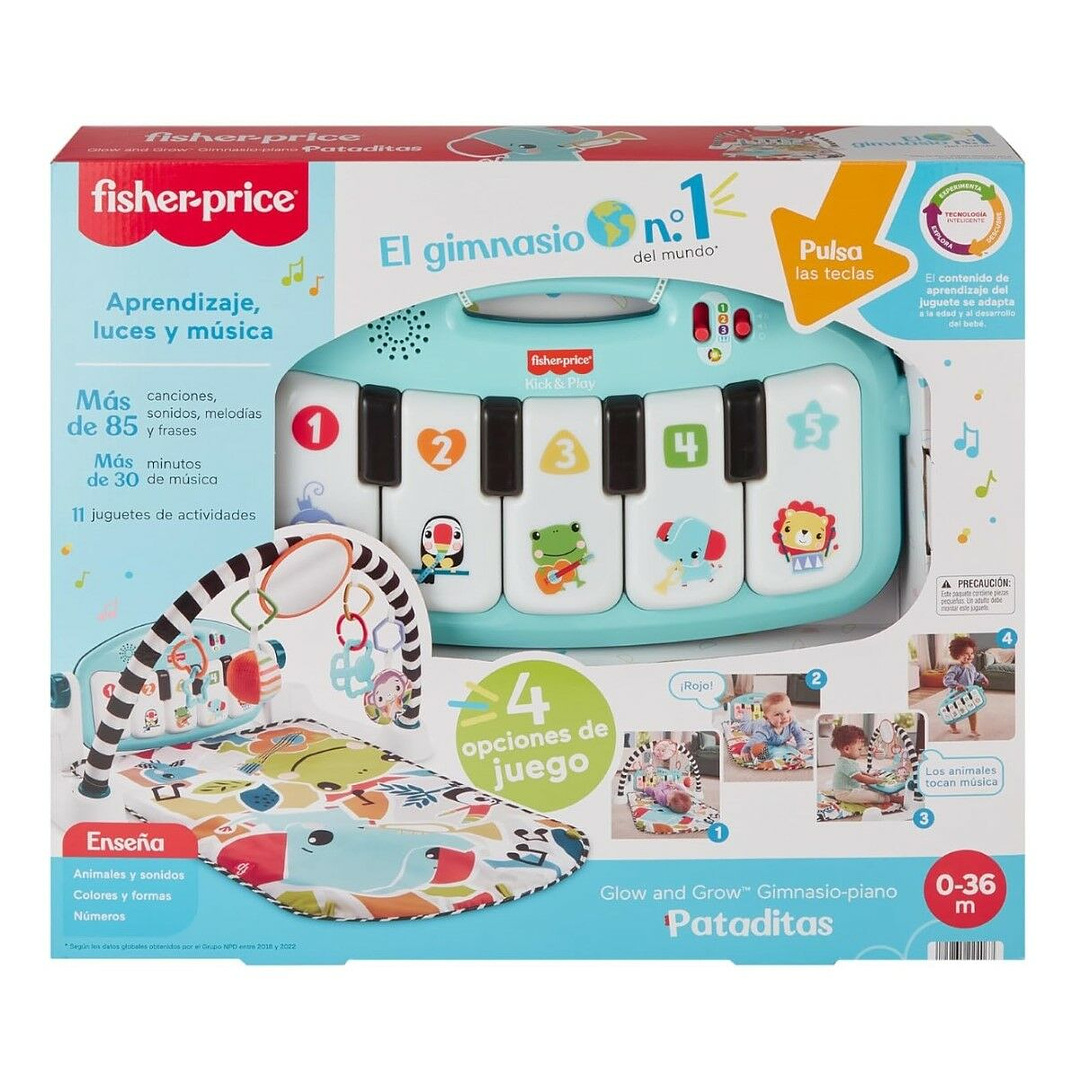 Alfombra de Juego Fisher-Price Kick and Play Piano Bebé 5