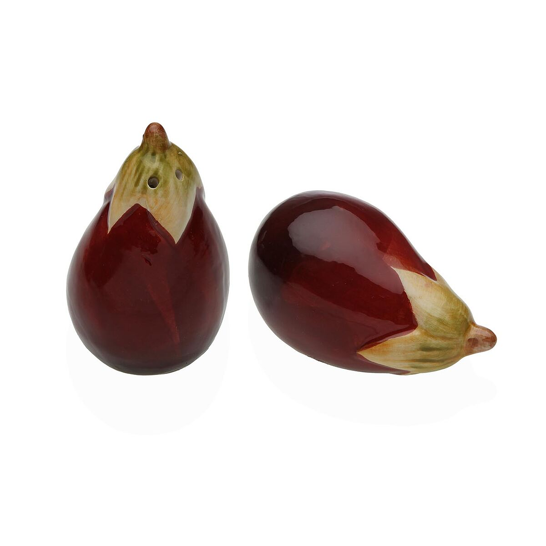 Salero y Pimentero Versa Berenjena Cerámica Dolomita 1