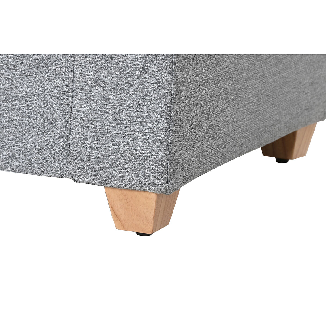 Banqueta Home ESPRIT Gris Claro 120x50x42 cm 5