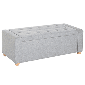 Banqueta Home ESPRIT Gris Claro 120x50x42 cm