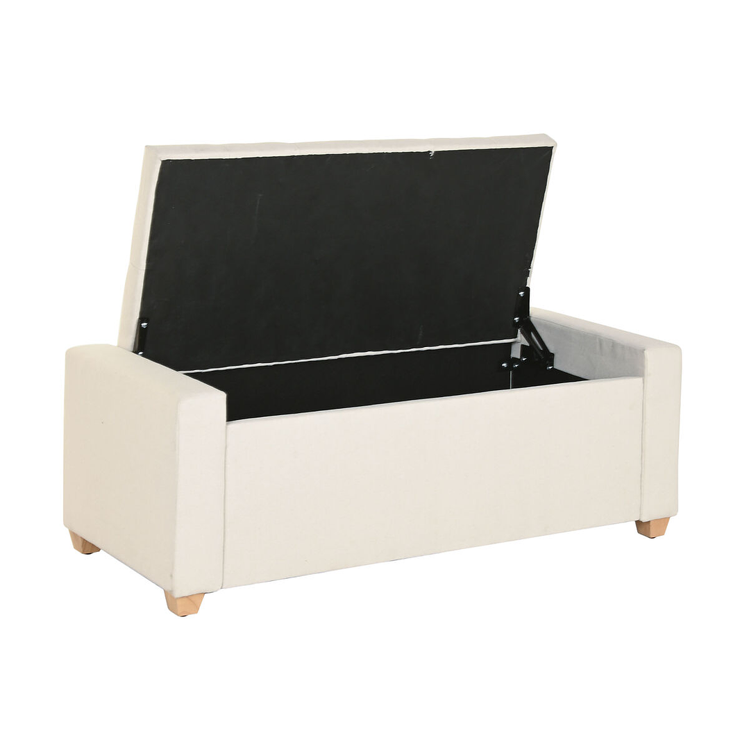 Banqueta Home ESPRIT Beige 120x50x42 cm 3