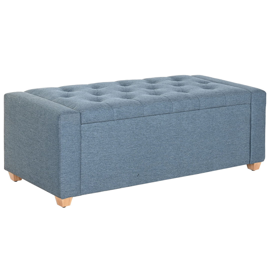 Banqueta Home ESPRIT Azul 120x50x42 cm Madera 1