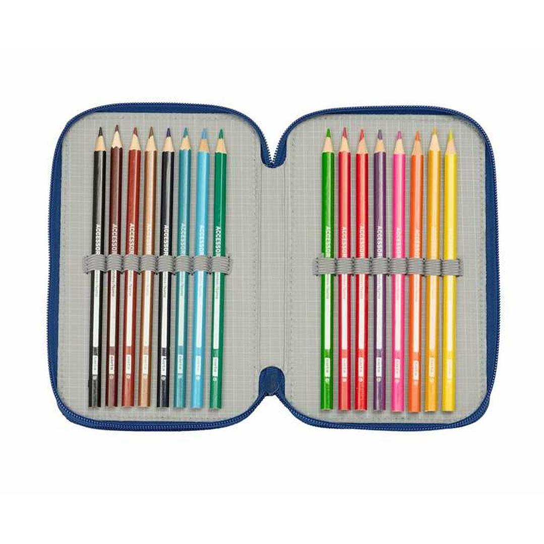 Estuche Safta Escolar Azul Oscuro 37 Piezas 4