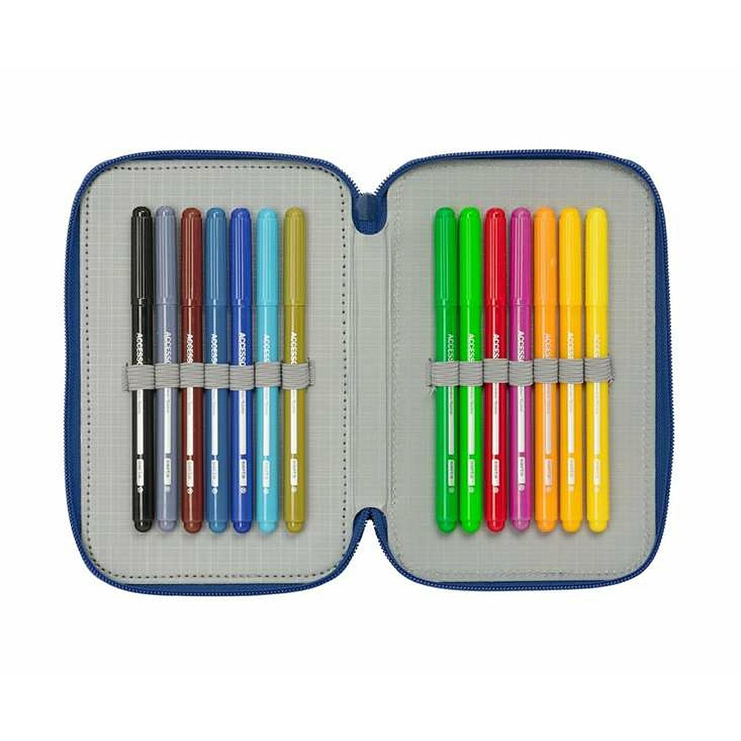 Estuche Safta Escolar Azul Oscuro 37 Piezas 6