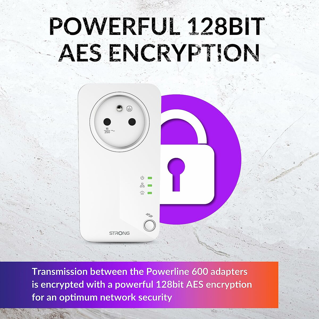 Adaptador PLC STRONG Blanco Ethernet Plug and Play 11