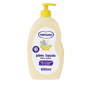 Jabón Líquido Nenuco 650 ml Suave para Bebés y Piel Sensible