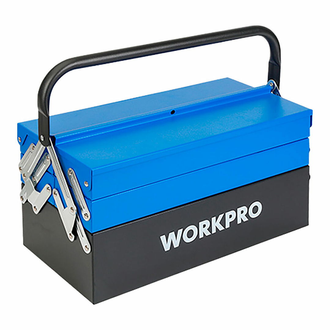 Caja de Herramientas Workpro Metal Azul y Negro con 3 Bandejas 1