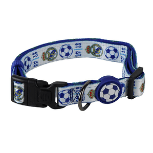 Collar para Perro Real Madrid Azul Talla M Ajustable