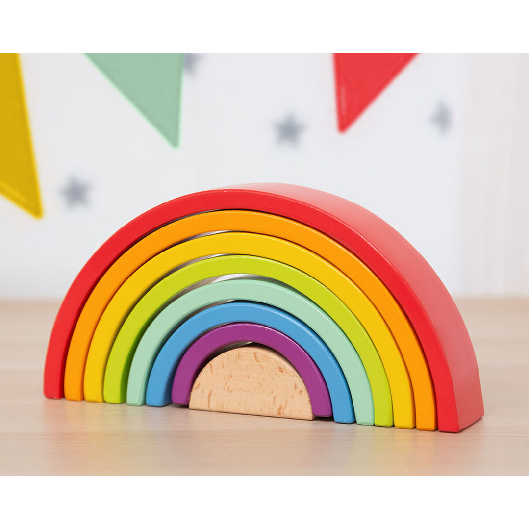 Bloques Apilables de Madera 8 Piezas para Bebés +18 Meses 1