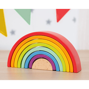 Bloques Apilables de Madera 8 Piezas para Bebés +18 Meses