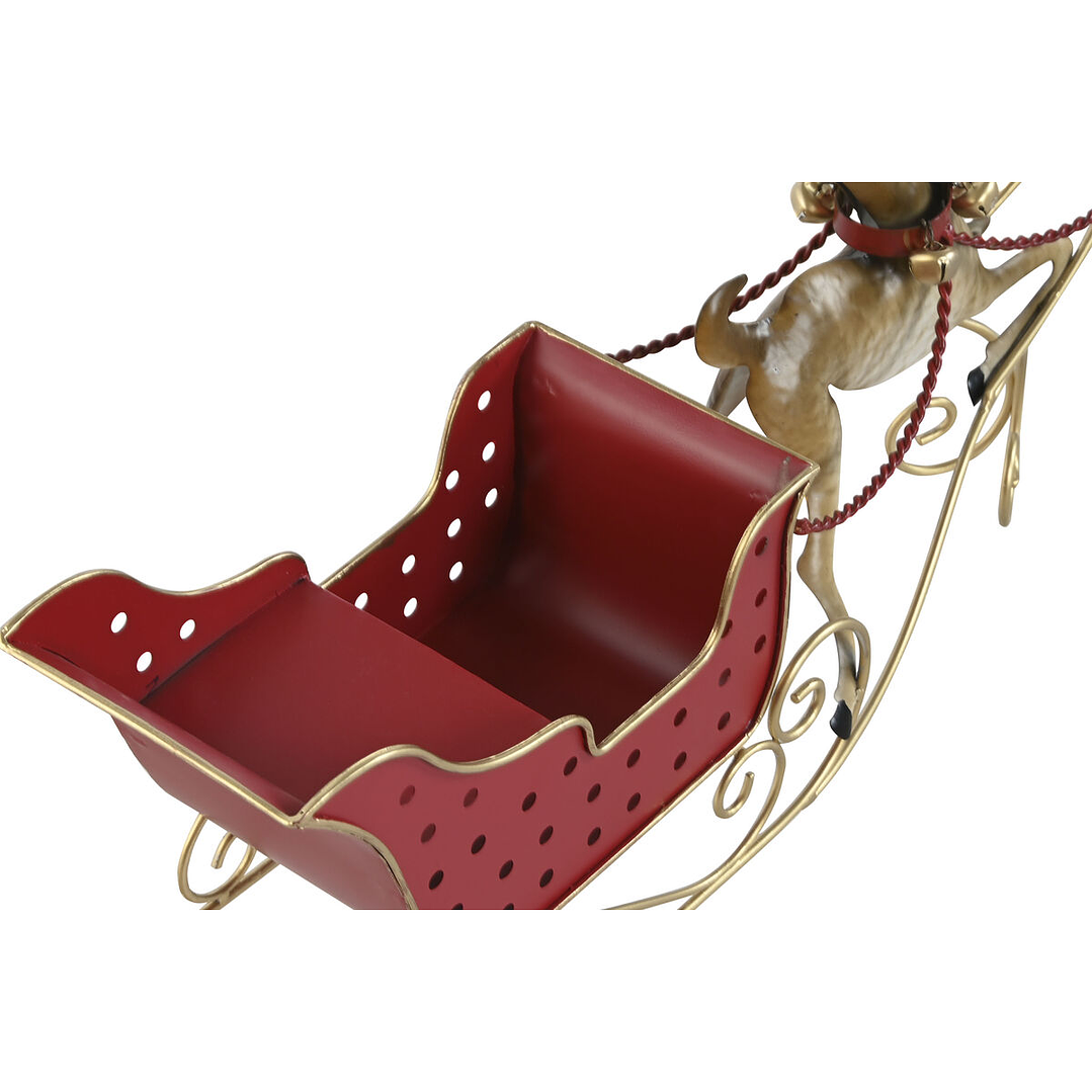 Adorno Navideño Reno Home ESPRIT Rojo Metal Decorativo 3