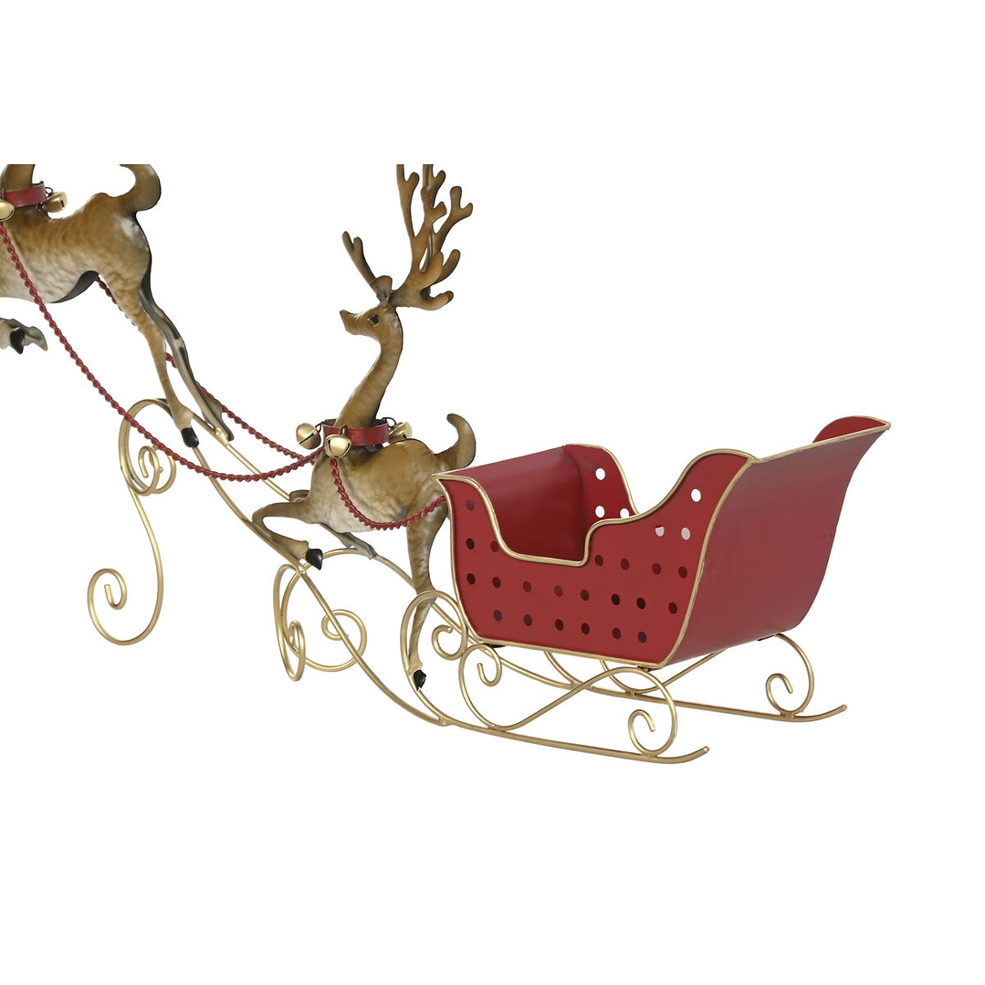 Adorno Navideño Reno Home ESPRIT Rojo Metal Decorativo 4
