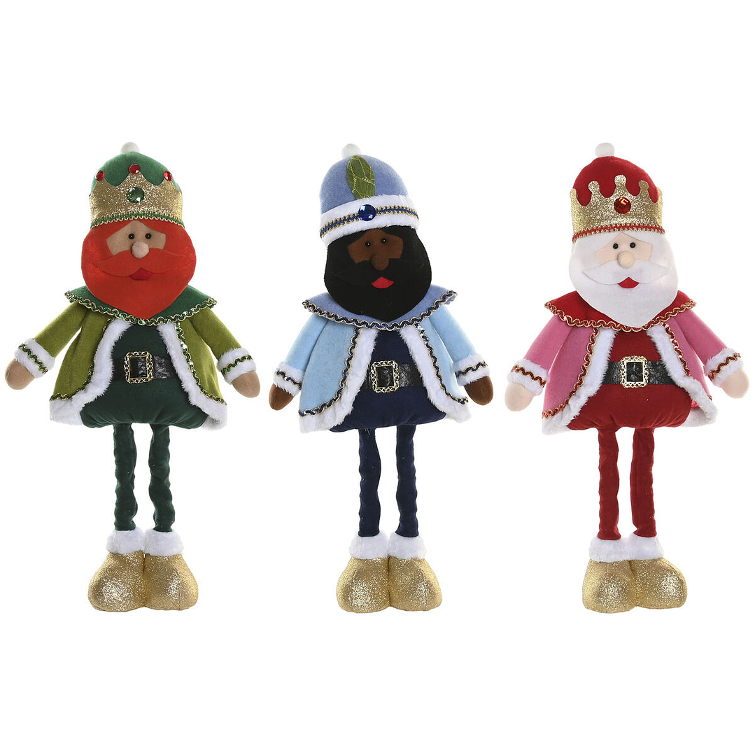 Adorno Navideño Reyes Magos Home ESPRIT 66 cm Multicolor (3 Unidades) 3