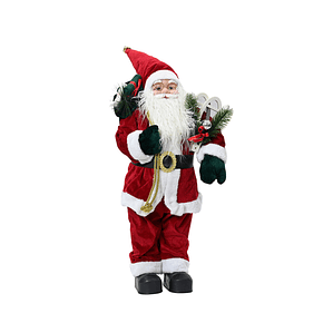 Adorno Navideño Papá Noel Decoris 30 cm Poliéster
