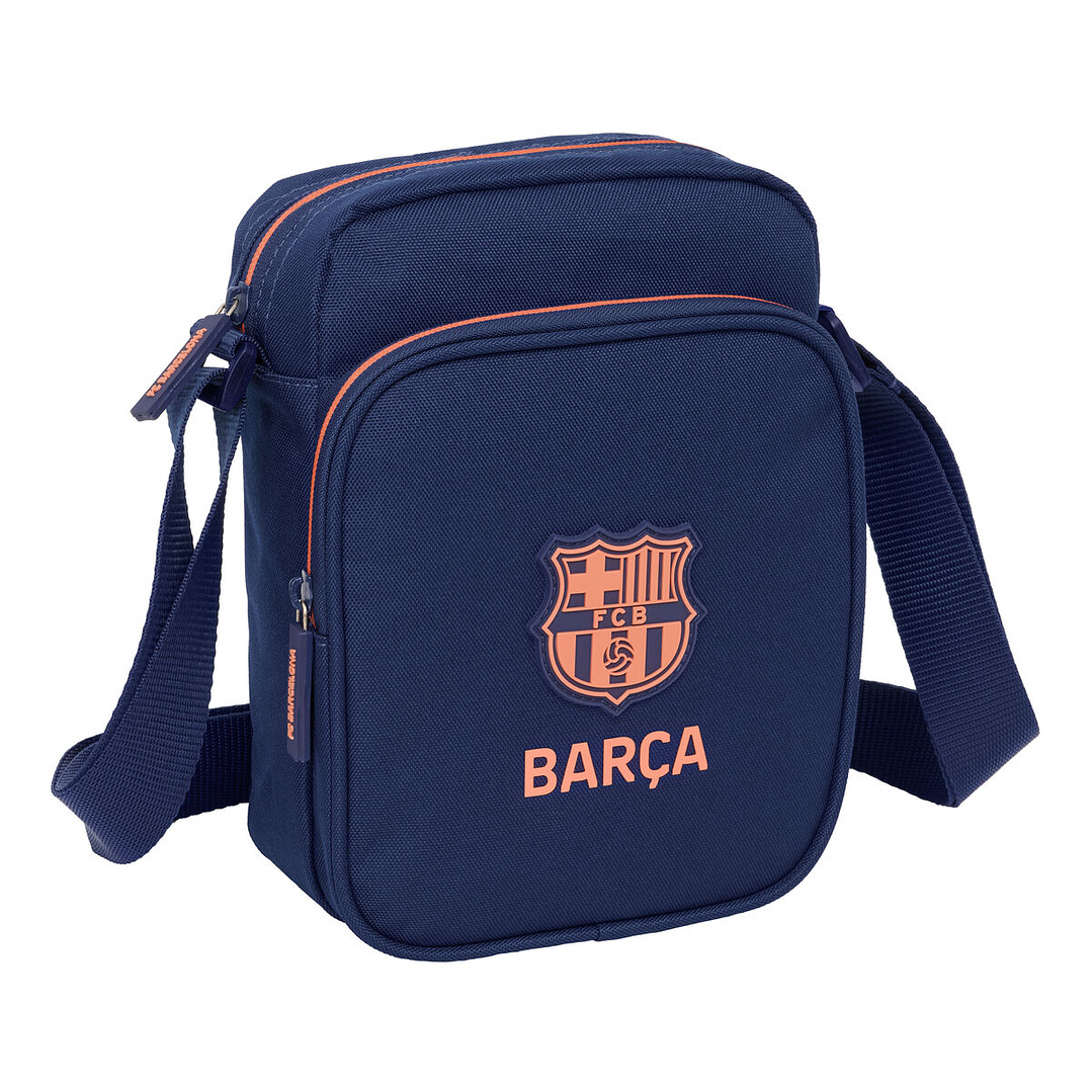 Bolso Bandolera F.C. Barcelona Azul Marino 16 x 22 x 6 cm – Compacto y Deportivo 1