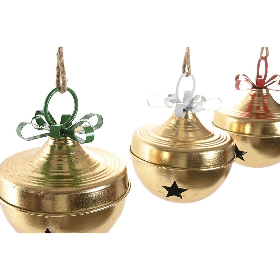 Bolas de Navidad Home ESPRIT Metal 3 Unidades 3