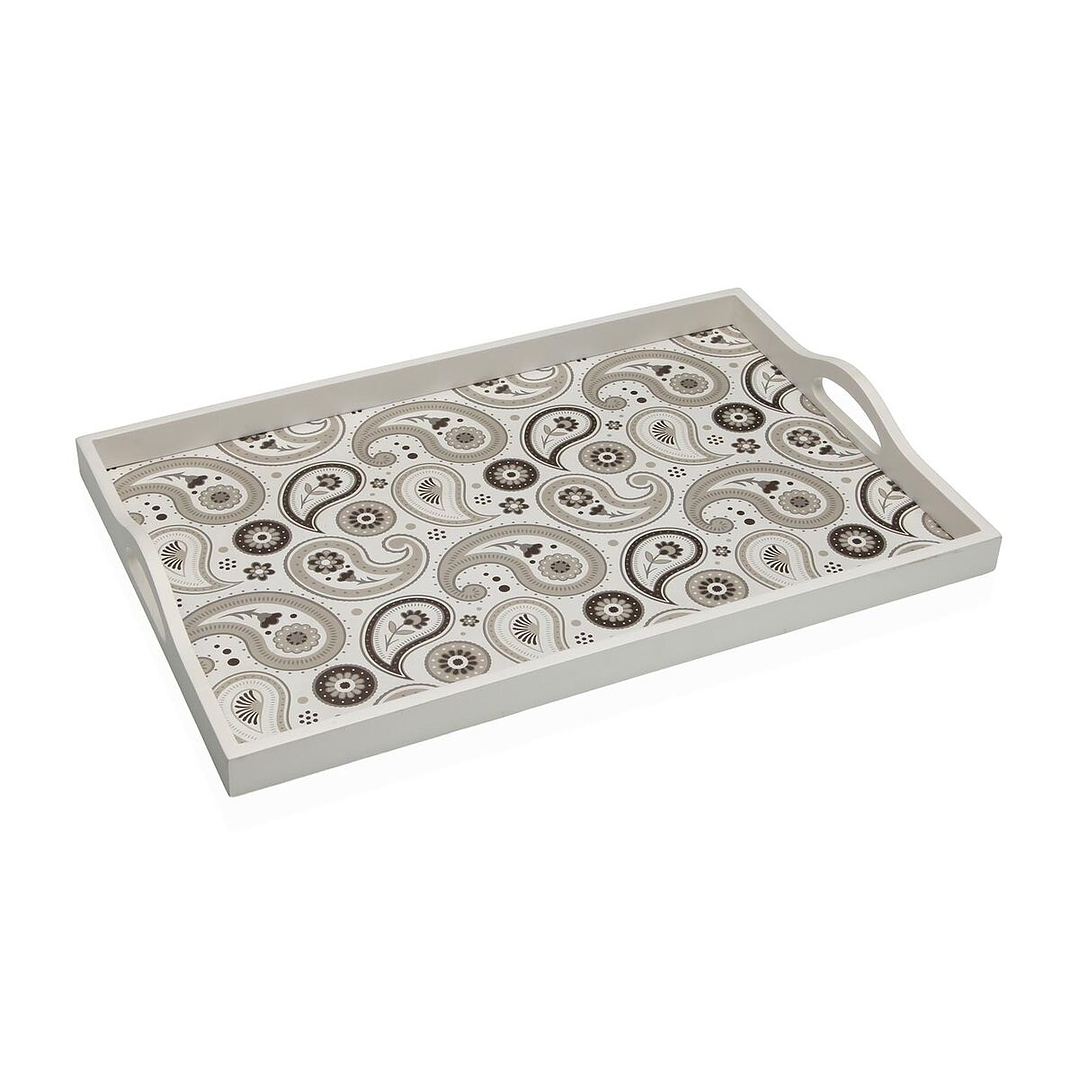 Bandeja Decorativa Versa GLOBB MDF 45 cm Blanca 1