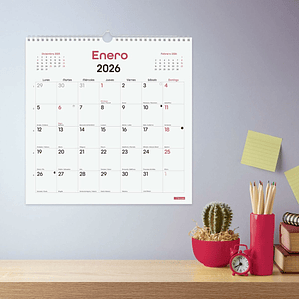 Calendario de Pared Finocam 30x30 cm Mes Vista