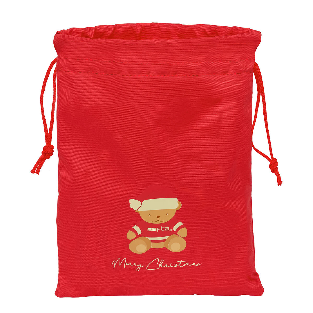 Bolsa Mochila Escolar con Cuerdas Safta Roja 26x34 cm 1