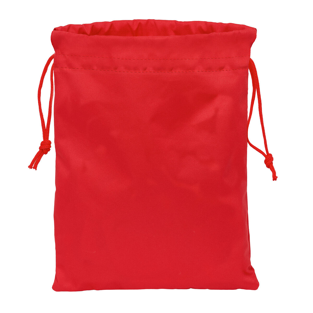 Bolsa Mochila Escolar con Cuerdas Safta Roja 26x34 cm 3