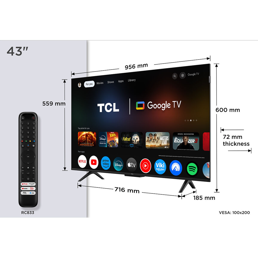 Smart TV TCL 43P7K 43