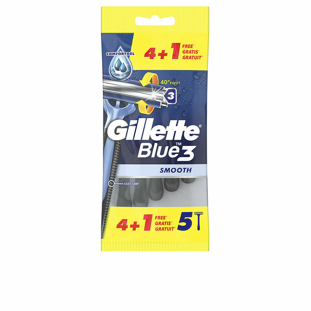 Cuchillas de Afeitar Gillette Blue 3 Desechables x5 1