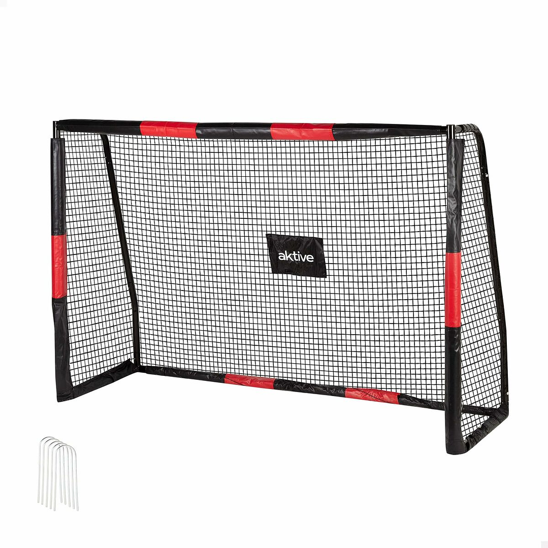 Portería de Fútbol Aktive Negra 180x60x120 cm Exterior 7