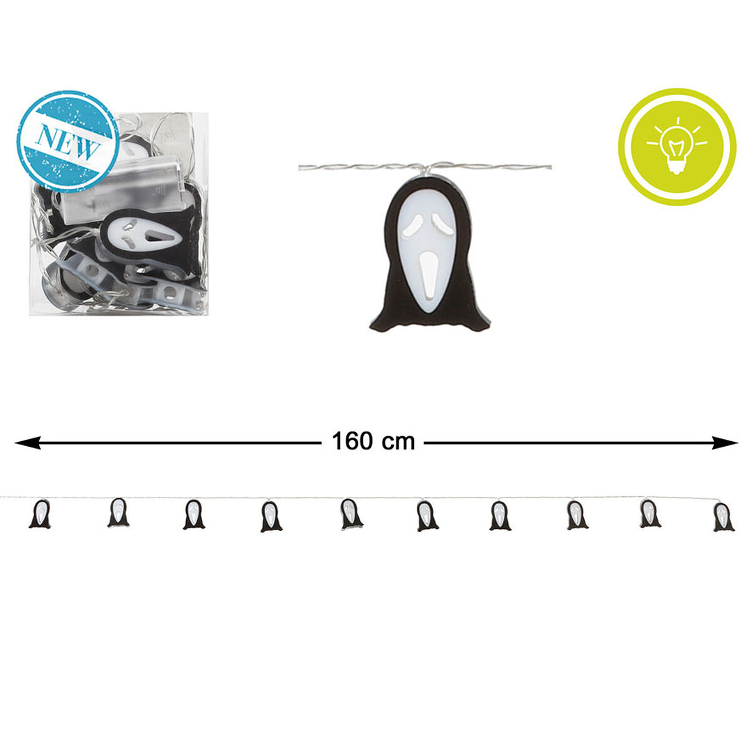 Guirnalda Fantasma 165 cm con Luz Decoración Halloween 1