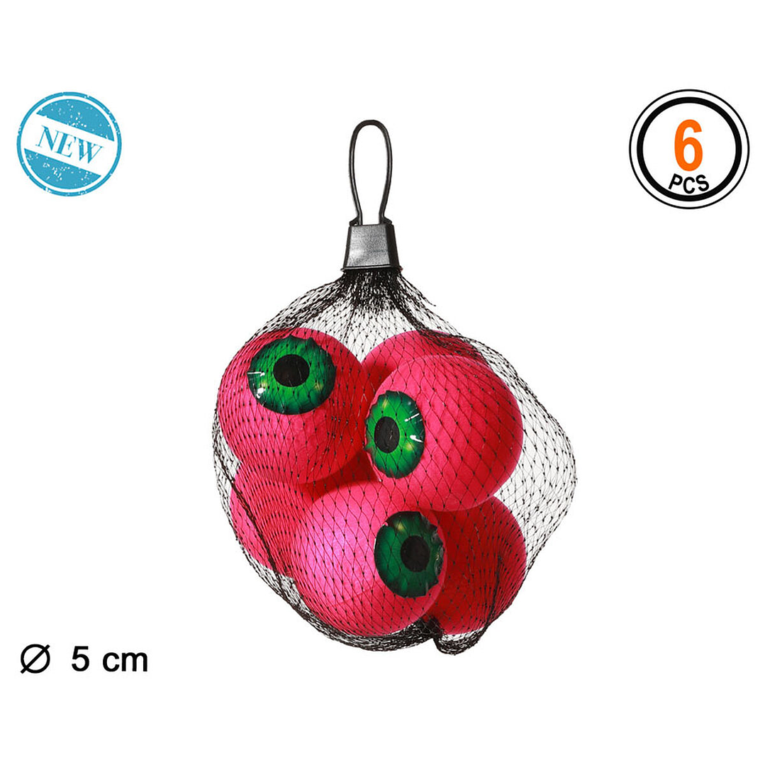 Ojos Rosa 10 cm Decoración Halloween 6 Piezas 2