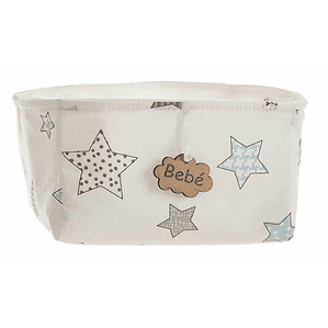 Cesta Infantil Estampado Estrellas 18 x 14 cm Decorativa